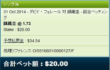 パリ・マスターズ2014錦織圭vsフェレールにベット.jpg